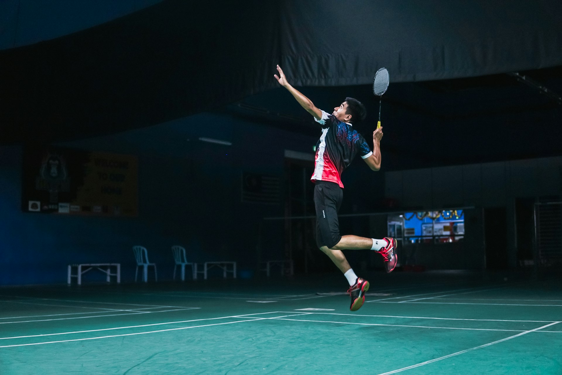 Interior view of a racquet sports venue